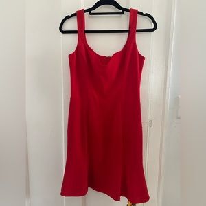 Dress the Population Red Business Dress